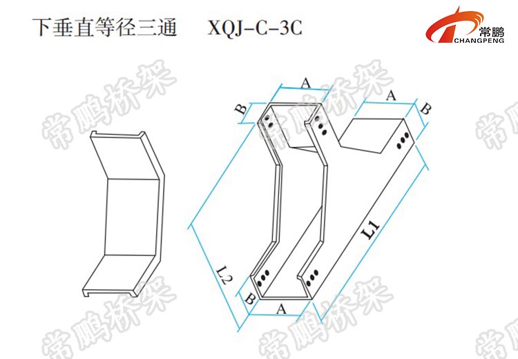 下垂直等径三通 下垂直等径三通